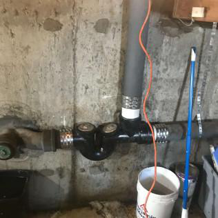 An image of a home’s piping