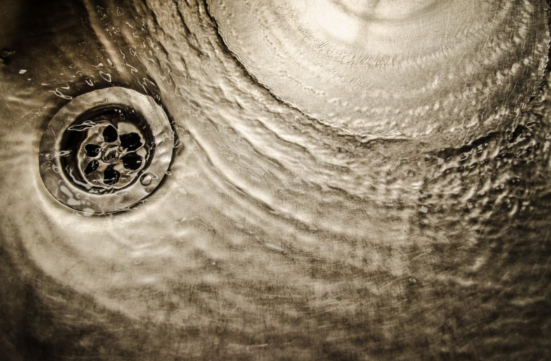 An unclogged drain.