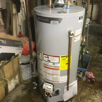 Water heater in a basement