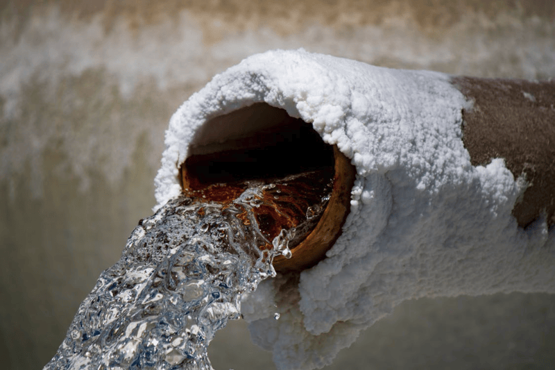 Close-up of corroded and rusted water pipe