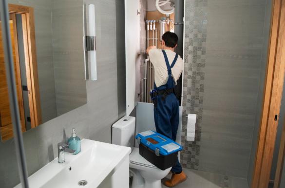 A single bathroom plumbing issue may point to localized drain blockages requiring professional pipe inspection.