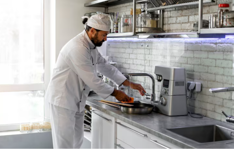 Commercial kitchen sinks experience constant use and require reliable drainage.