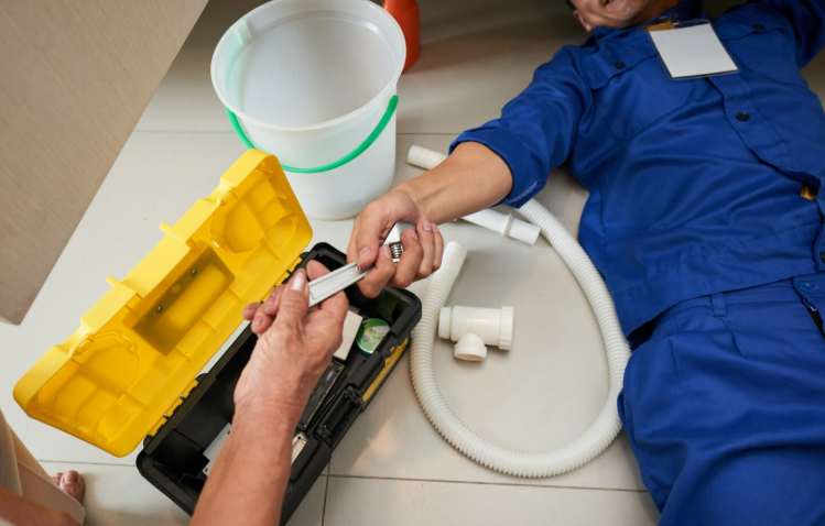 Professional plumbing tools prepared for residential plumbing service in East Setauket NY