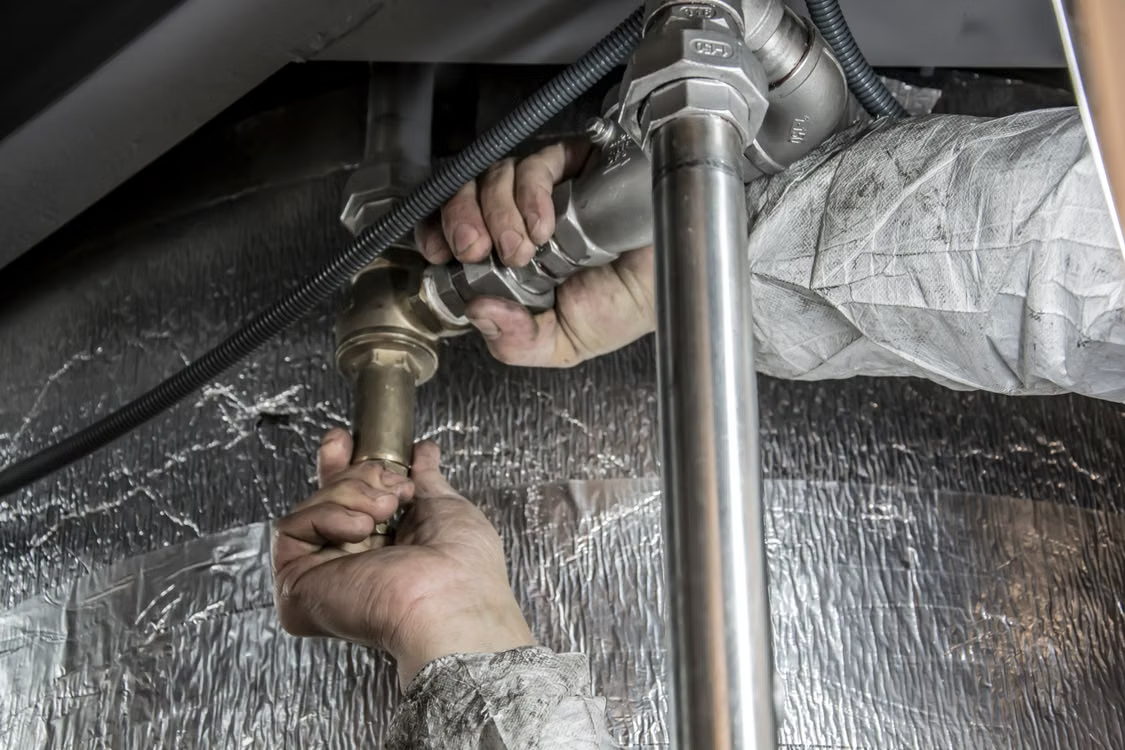 Professional pipe repair addresses the source of a serious residential water leak.
